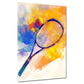 Wandbild farbenfroh Tennisschläger mit Ball modern sportlich