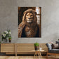 Wandbild königlicher Löwe in goldener Rüstung Anmut Stärke modern