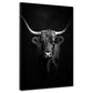 Wandbild Stier schwarz weiß Stärke Energie modern