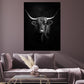Wandbild Stier schwarz weiß Stärke Energie modern