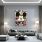 Wandbild Comic Pop Art Mickey Hate Love Maus Style Kunstwerk