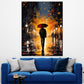 Wandbild modern Night Mann mit Regenschirm