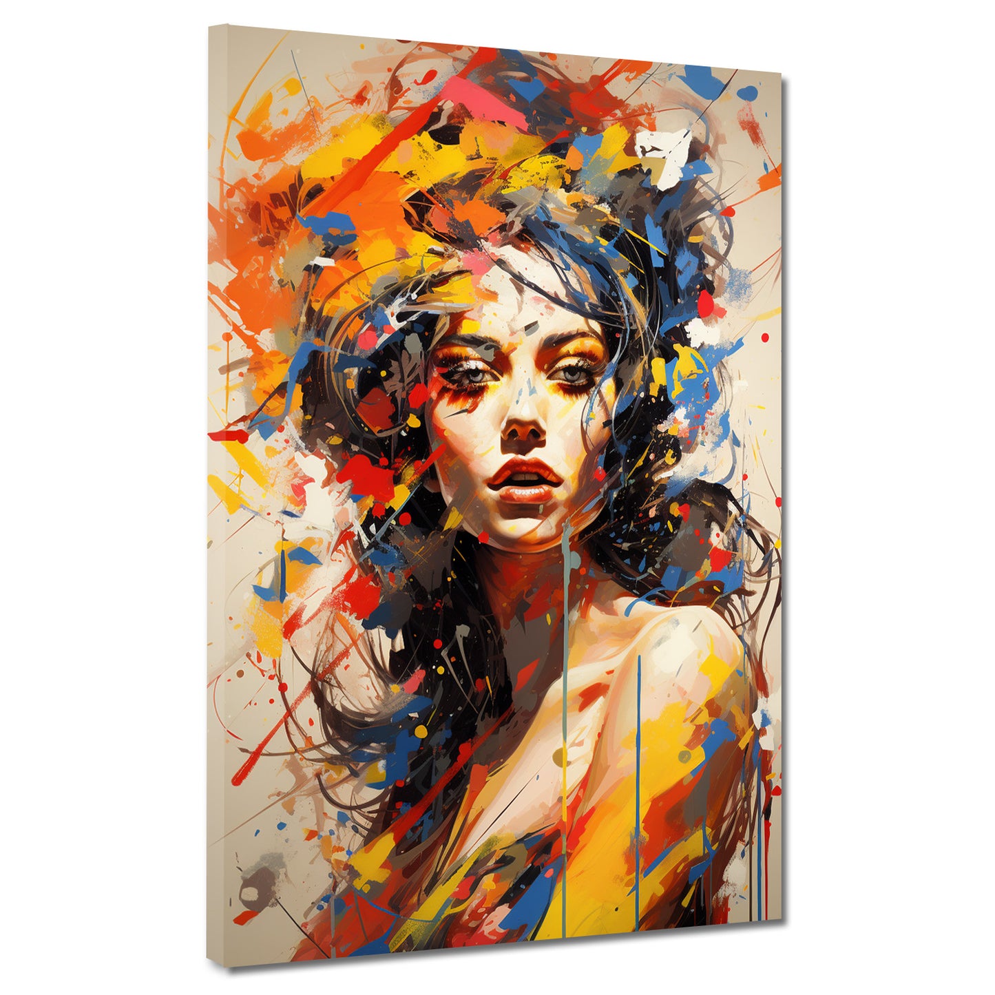 Wandbild modern Pop Art Girl abstrakt Colour Style