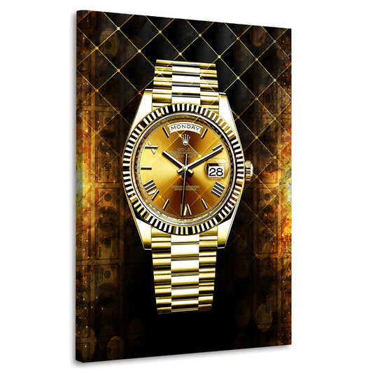 Wandbild Luxury Motivation Uhr Lifestyle