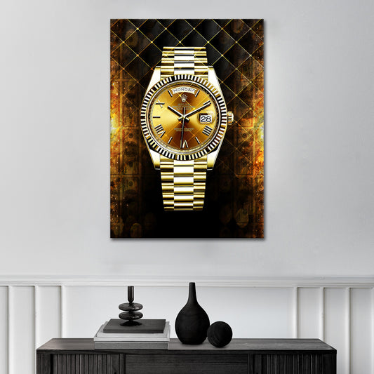 Wandbild Luxury Motivation Uhr Lifestyle