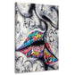 Lippen Wandbild im Street Art Style