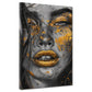 Wandbild wunderschöne Frau mit goldenen Lippen