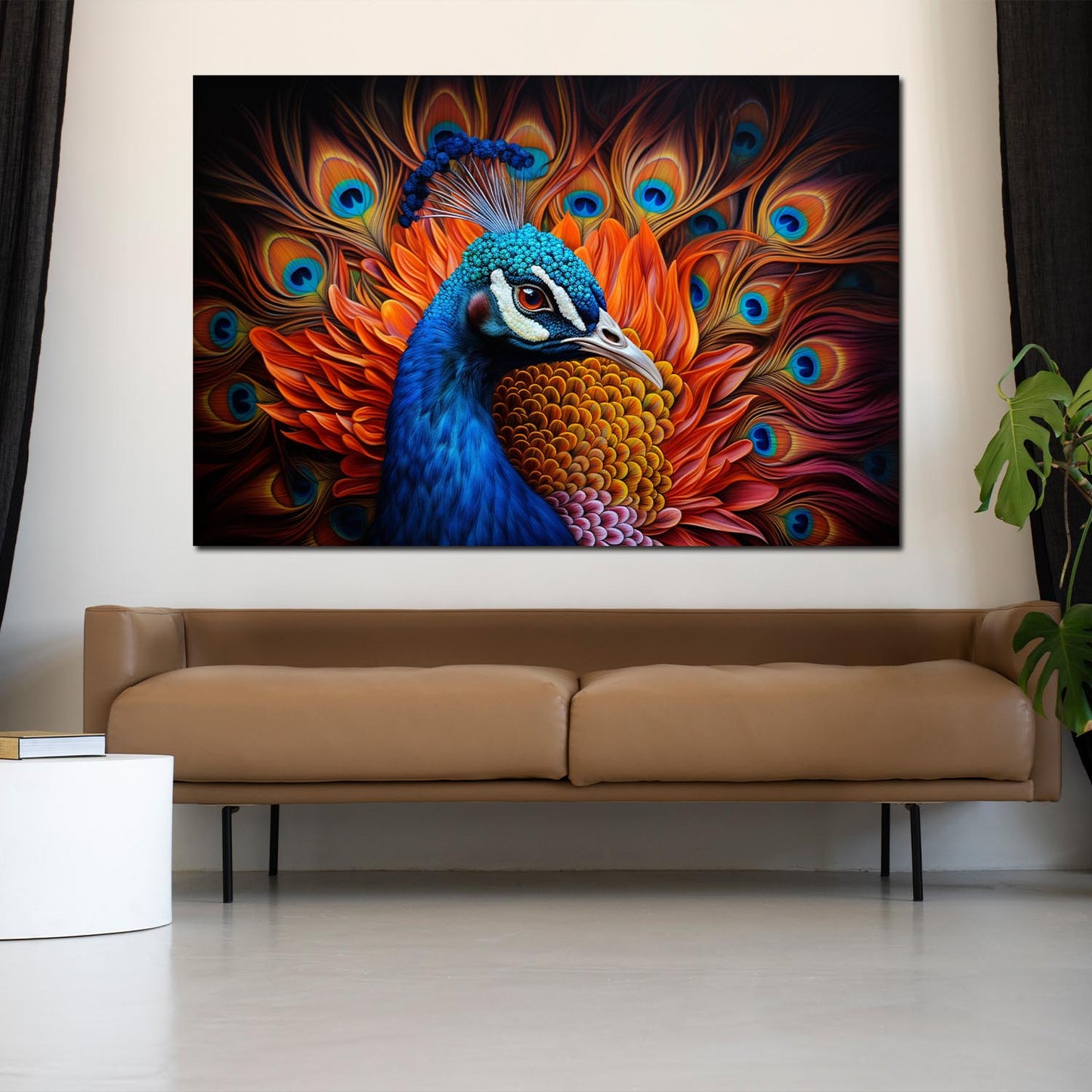 Wandbild wunderschöner Pfau