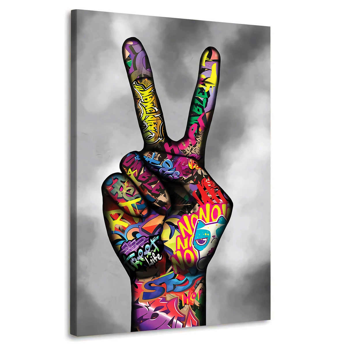 Peace-Hand – Wandbild