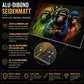 Goldenes Pferd führt die Herde durch den Nebel Wandbild