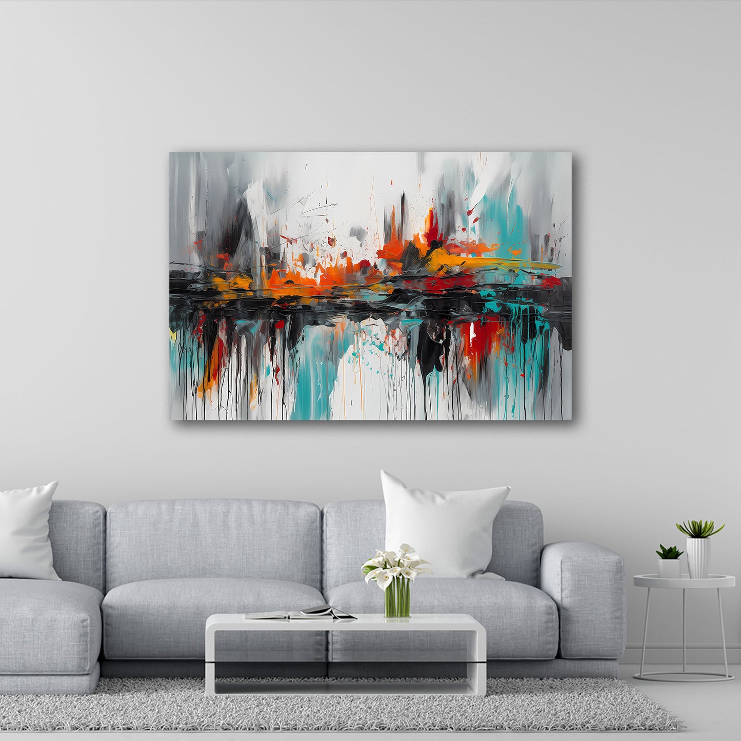 Abstrakt Dynamik mit Tiefenwirkung Wandbild