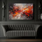 Abstrakt Explosion rot orange schwarz Dynamik Wandbild