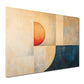 Abstrakt Geometrie Beige Blau Orange Wandbild