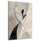 Linienkunst Beige-Schwarz – Wandbild