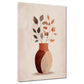 Minimalistisch Vase Trockenpflanzen Boho Wandbild