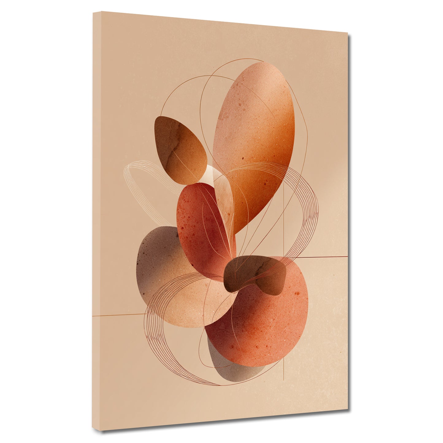 Abstrakte Komposition Minimalismus warme Erdtöne Wandbild