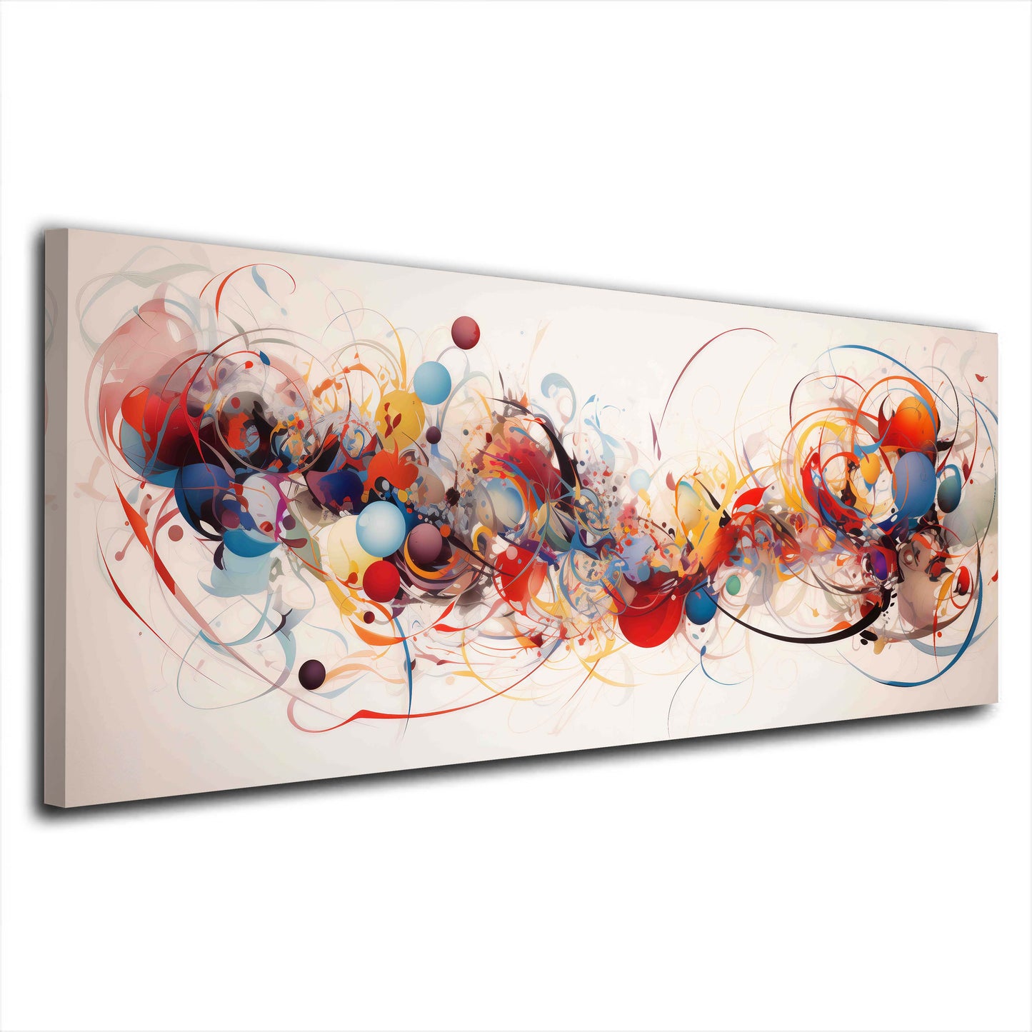 Abstrakte Kugeln Linien Wirbel mit Dynamik Kunst Wandbild