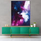Abstrakte Kunst Blau Lila Pinselstriche Wandbild