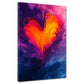 Abstrakt Herz Flammen Liebe Farbenspiel Wandbild