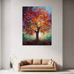 Abstrakter Baum im Herbst bunte Farben Kunst Wandbild