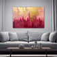 Abstraktes Stadtpanorama modern expressiv Wandbild – Raumansicht 1
