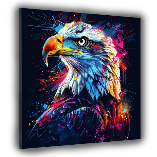 Adler Porträt Pop Art Greifvogel Wandbild