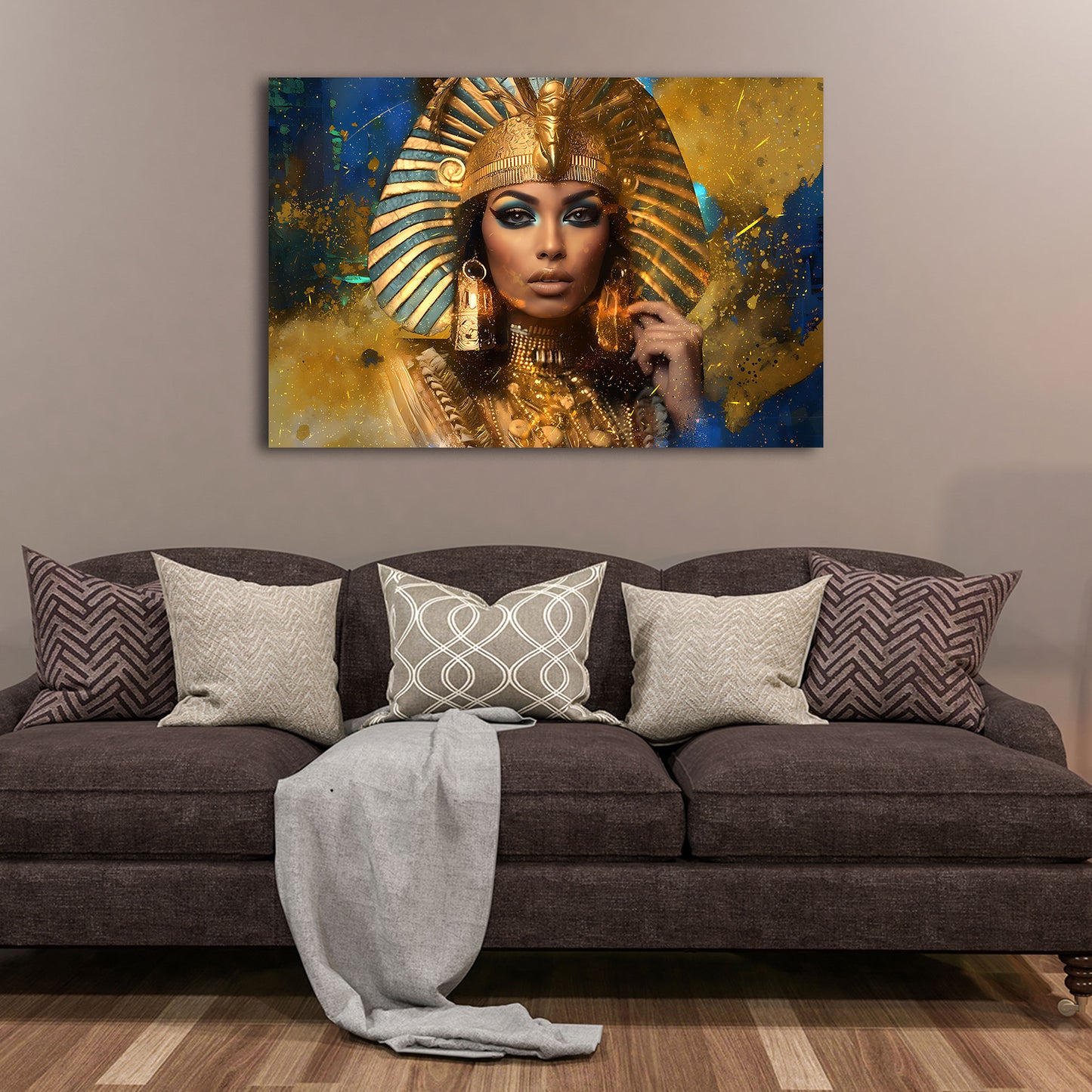 Kleopatra Ägyptische Königin Gold Porträt Wandbild