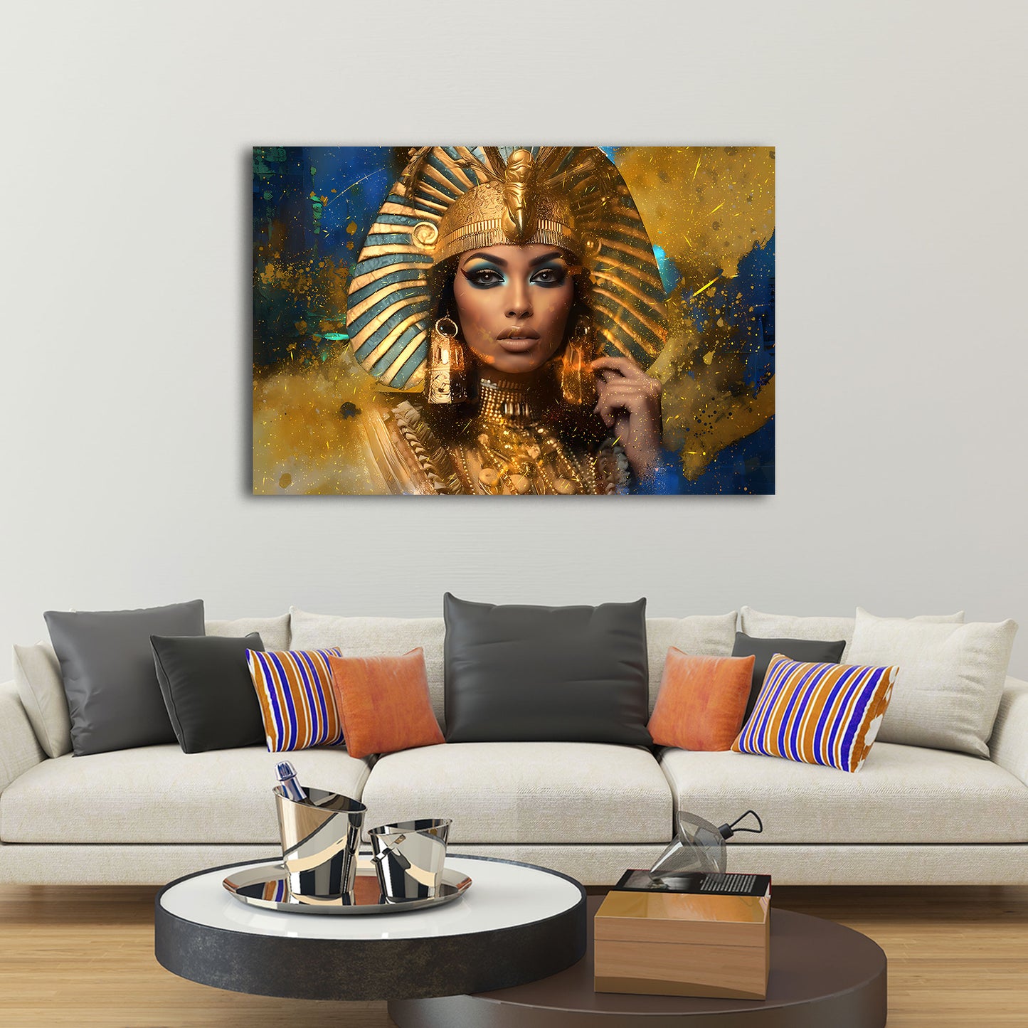 Kleopatra Ägyptische Königin Gold Porträt Wandbild