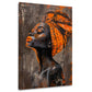 Afrikanische Frau Turban Portrait elegant Wandbild