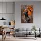 Afrikanische Frau Turban Portrait elegant Wandbild