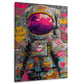 Astronaut Pop Art Weltraum Street Art Wandbild