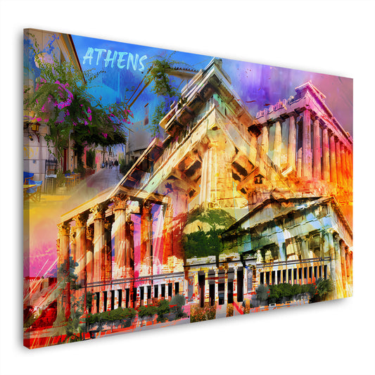 Athen Akropolis Tempel Antike Architektur Wandbild