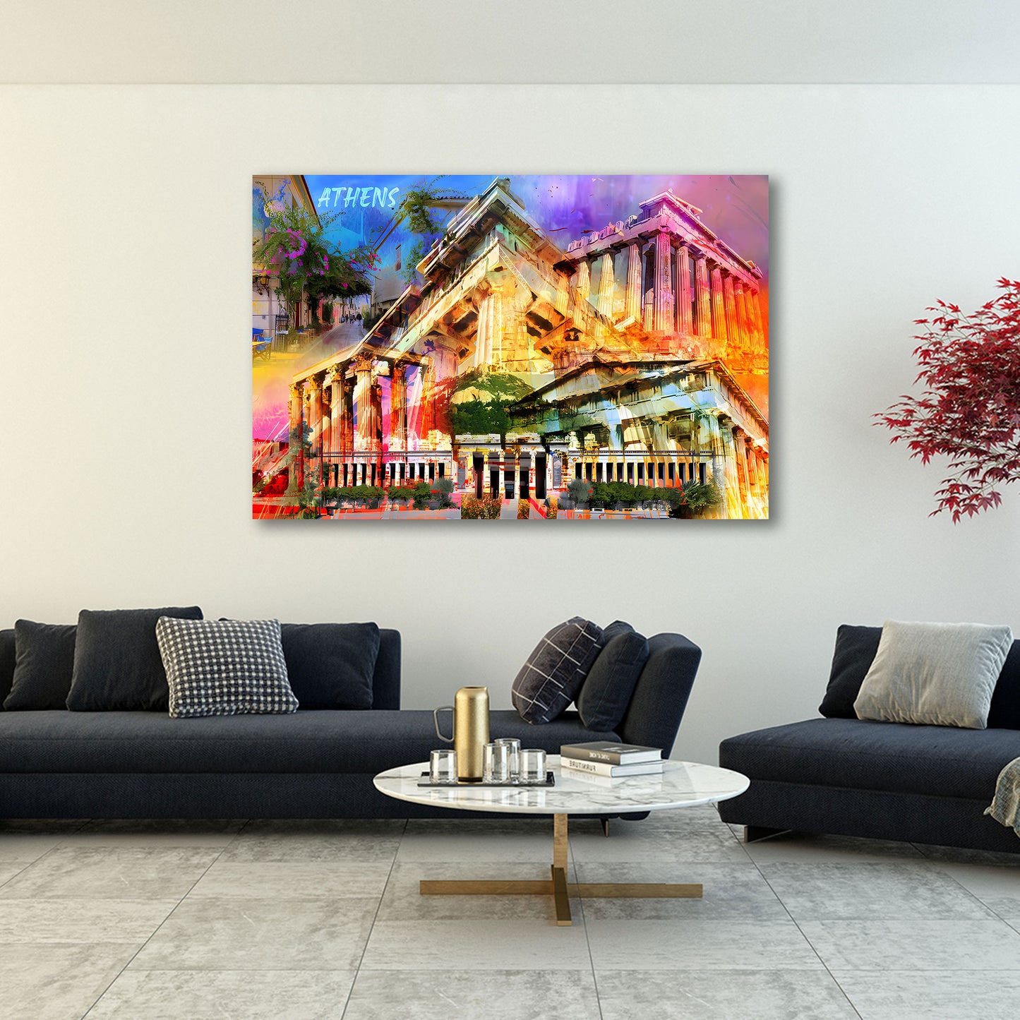 Athen Akropolis Tempel Antike Architektur Wandbild