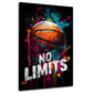 Basketball in Pop Art Splash Motivation No Limits Wandbild