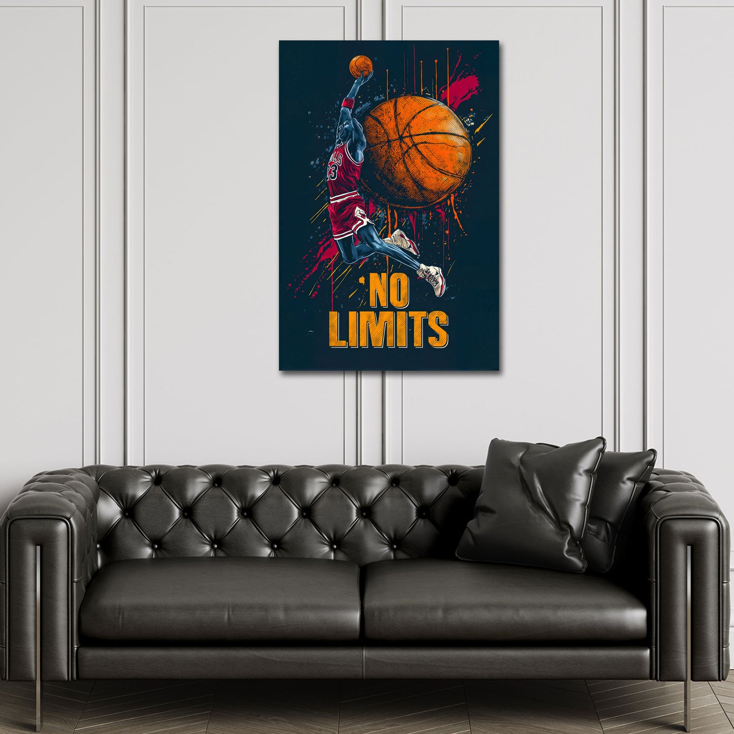 Basketball Spieler in Pop Art Motivation No Limits Wandbild