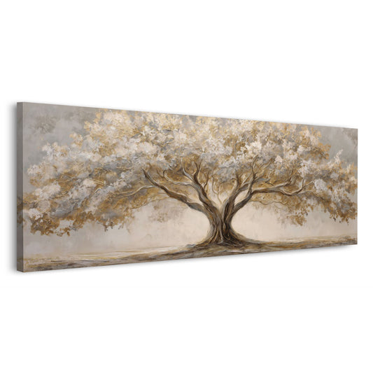 Baum Landschaft goldene Blätter abstrakt Natur Wandbild