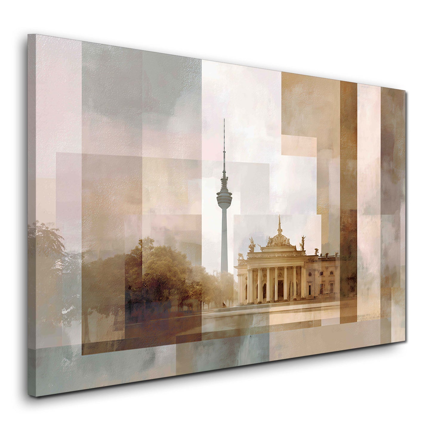 Berlin Fernsehturm Brandenburger Tor Abstrakt Wandbild