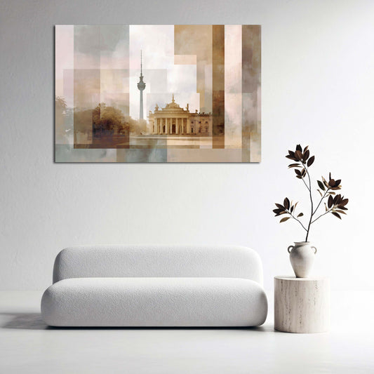 Berlin Fernsehturm Brandenburger Tor Abstrakt Wandbild