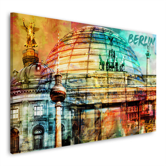 Berlin Reichstag Fernsehturm Brandenburger Tor Wandbild