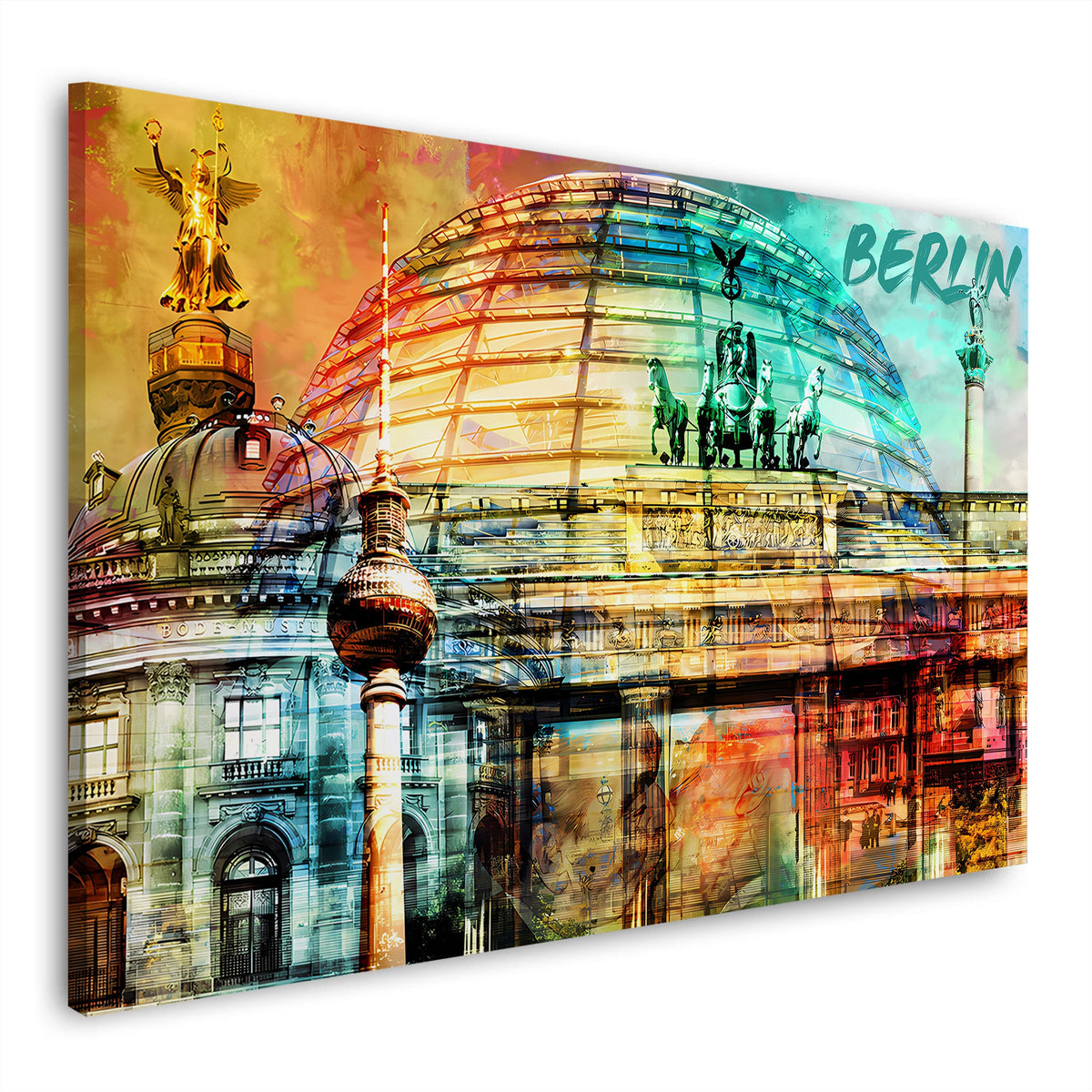 Berlin Reichstag & Fernsehturm – Wandbild