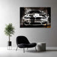 BMW M Sportwagen schwarz weiß Dynamik Wandbild