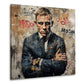 Bond Mission mit Graffiti Schriftzügen Street Art Wandbild