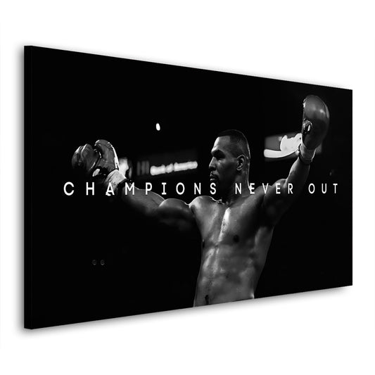 Boxer Zitat Mike Style Motivation schwarz weiß Wandbild