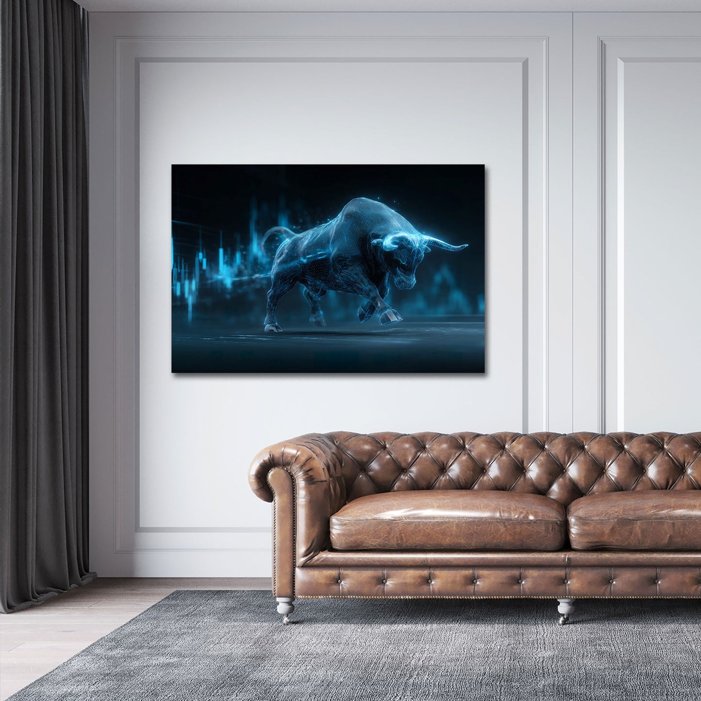 Bulle Börse zur Motivation Erfolg Trading leuchtend Wandbild