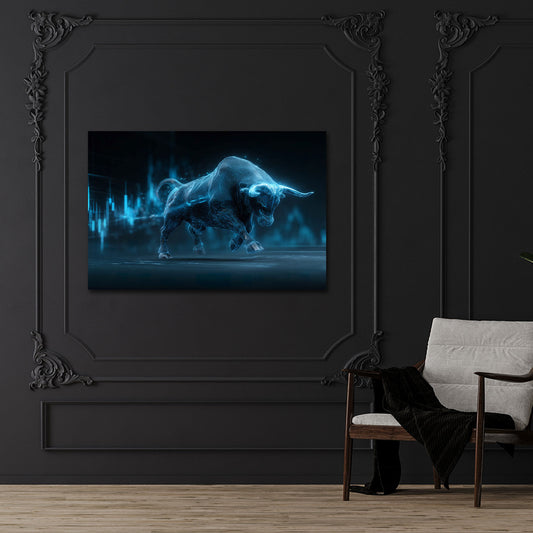 Bulle Börse zur Motivation Erfolg Trading leuchtend Wandbild