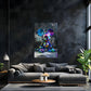 Graffiti Figuren Wandbild im Hochformat an einer Wohnraumwand