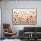 Bunte Mohnblumen Wiese als farbenfrohes Gemälde Wandbild