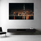 Burj Khalifa Dubai Skyline bei Nacht am Wasser Wandbild