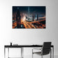Burj Khalifa Dubai Skyline Stadtlichter bei Nacht Wandbild