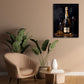 Champagner Flasche Gold Luxus Eleganz Wandbild